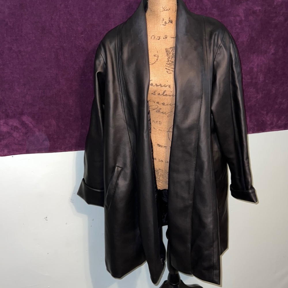 Atlantic beach women’s  faux leather jacket-large
